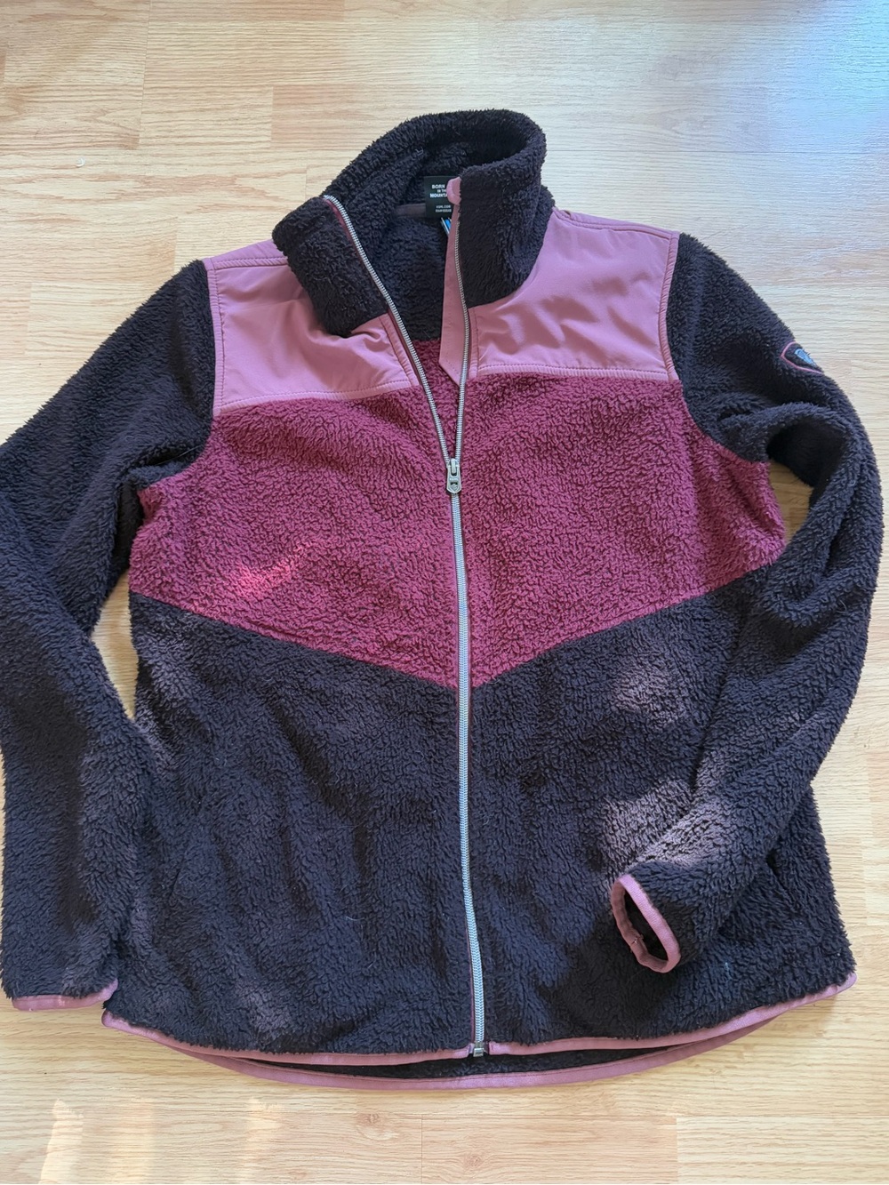 KÜHL Prism Full Zip Colorblock Sherpa Fleece Jacket - Kalamata - Size L